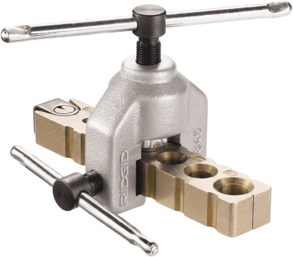 Ridgid - 3/16 to 5/8" Pipe Capacity, Flaring Tool Kit - Cuts Soft Copper, Aluminum, Brass & Mild Steel - Exact Tooling