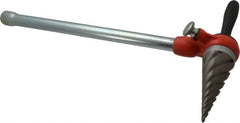 Ridgid - 1/4 to 2 Pipe Capacity, Spiral Pipe Reamer with Handle - Cuts Metallic Tubing - Exact Tooling