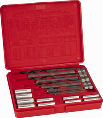 Ridgid - 20 Piece Screw Extractor & Drill Set - Plastic Set Box - Exact Tooling