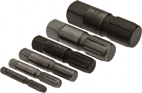 Ridgid - 6 Piece Pipe Extractor Set - Screw Range 1/8 to 1" - Exact Tooling