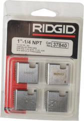 Ridgid - 1-1/4 - 11-1/2 NPT, Right Hand, Alloy Steel, Pipe Threader Die - Ridgid OO-R, 11-R, 12-R, O-R, 11-R Ratchet Threaders or 30A, 31A 3-Way Pipe Threaders Compatibility - Exact Tooling