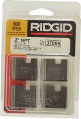 Ridgid - 2 - 11-1/2 NPT, Right Hand, High Speed Steel, Pipe Threader Die - Ridgid OO-R, 11-R, 12-R, O-R, 11-R Ratchet Threaders or 30A, 31A 3-Way Pipe Threaders Compatibility - Exact Tooling