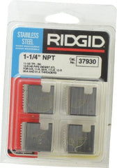 Ridgid - 1-1/4 - 11-1/2 NPT, Right Hand, High Speed Steel, Pipe Threader Die - Ridgid OO-R, 11-R, 12-R, O-R, 11-R Ratchet Threaders or 30A, 31A 3-Way Pipe Threaders Compatibility - Exact Tooling