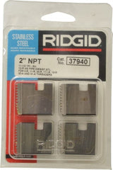 Ridgid - 2 - 11-1/2 NPT, Right Hand, High Speed Steel, Pipe Threader Die - Ridgid OO-R, 11-R, 12-R, O-R, 11-R Ratchet Threaders or 30A, 31A 3-Way Pipe Threaders Compatibility - Exact Tooling