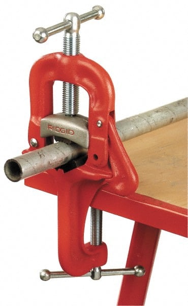 Ridgid - 1/8" to 2-1/2" Pipe Capacity, Portable Kit Yoke Vise - Exact Tooling