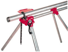 Ridgid - 1/8" to 5" Pipe Capacity, Top Screw Stand Chain Vise - Exact Tooling