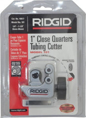 Ridgid - 1/4" to 1-1/8" Pipe Capacity, Mini Tube Cutter - Cuts Copper, Aluminum, Brass, Plastic - Exact Tooling