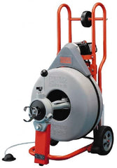 Ridgid - Electric Battery Drain Cleaning Machine - For 3" to 8" Pipe, 100' Cable, 200 Max RPM - Exact Tooling