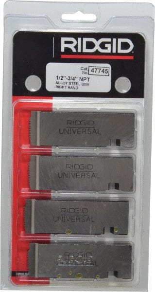 Ridgid - 1/2-14 - 3/4-14 NPT Thread, 12° Hook Angle, Right Hand, Alloy Steel Pipe Chaser - Ridgid 504A, 711, 713, 811A, 815A, 816, 817, 842 Compatibility - Exact Tooling
