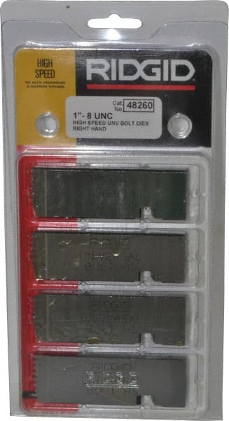 Ridgid - 1-8 UNC Thread, 0° Hook Angle, Right Hand High Speed Steel Chaser - Ridgid 504A, 711, 811A, 815A, 816, 817, 911 Compatibility - Exact Tooling