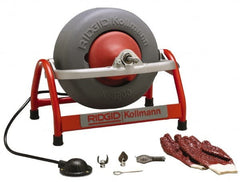 Ridgid - Electric Battery Drain Cleaning Machine - For 3/4" to 4" Pipe, 75' Cable, 240 Max RPM - Exact Tooling