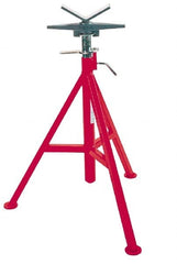 Ridgid - 12" Pipe Capacity, Adjustable Pipe Stand with V-Head - 20" to 38" High, 2,500 Lb Capacity - Exact Tooling