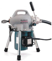 Ridgid - Electric Battery Drain Cleaning Machine - For 3/4" to 4" Pipe, 400 Max RPM - Exact Tooling