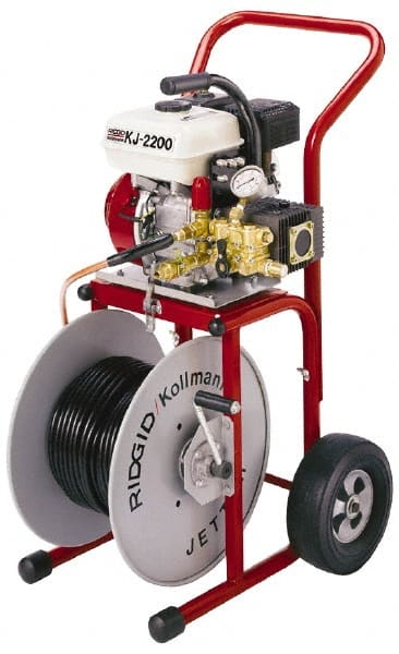 Ridgid - Gasoline Battery Drain Cleaning Machine - For 1-1/4" to 6" Pipe, 110' Cable - Exact Tooling