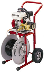 Ridgid - Gasoline Battery Drain Cleaning Machine - For 1-1/4" to 6" Pipe, 110' Cable - Exact Tooling