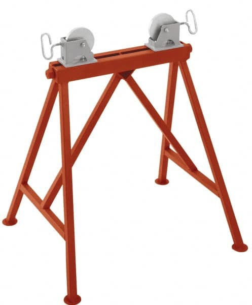 Ridgid - 1/4" to 36" Pipe Capacity, Adjustable Pipe Stand with 2 Adjustable Rollers - 2,500 Lb Capacity - Exact Tooling