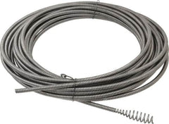 Ridgid - 5/16" x 50' Drain Cleaning Machine Cable - Bulb Auger, 3/4" to 1-1/2" Pipe, Use with Models K39, K40 & K50 - Exact Tooling