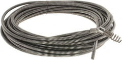 Ridgid - 5/16" x 50' Drain Cleaning Machine Cable - Drophead, 3/4" to 1-1/2" Pipe, Use with Models K39, K40 & K50 - Exact Tooling