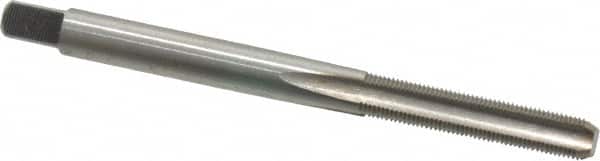 Made in USA - #10-56 UNS 4 Flute Bright Finish High Speed Steel Straight Flute Standard Hand Tap - Bottoming, Right Hand Thread, 2-3/8" OAL, 7/8" Thread Length, H2 Limit, Oversize - Exact Tooling