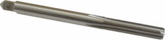 Made in USA - #10-64 UNS 4 Flute Bright Finish High Speed Steel Straight Flute Standard Hand Tap - Bottoming, Right Hand Thread, 2-3/8" OAL, 7/8" Thread Length, H2 Limit, Oversize - Exact Tooling