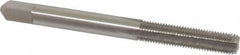 Made in USA - #12-36 UNS 4 Flute Bright Finish High Speed Steel Straight Flute Standard Hand Tap - Bottoming, Right Hand Thread, 2-3/8" OAL, 15/16" Thread Length, H2 Limit, Oversize - Exact Tooling