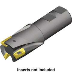 Kennametal - 1" Cut Diam, 0.71" Max Depth of Cut, 3/4" Shank Diam, 3.78" OAL, Indexable Square Shoulder End Mill - EC18.., EP18.. Inserts, Weldon Shank, 0° Lead Angle - Exact Tooling
