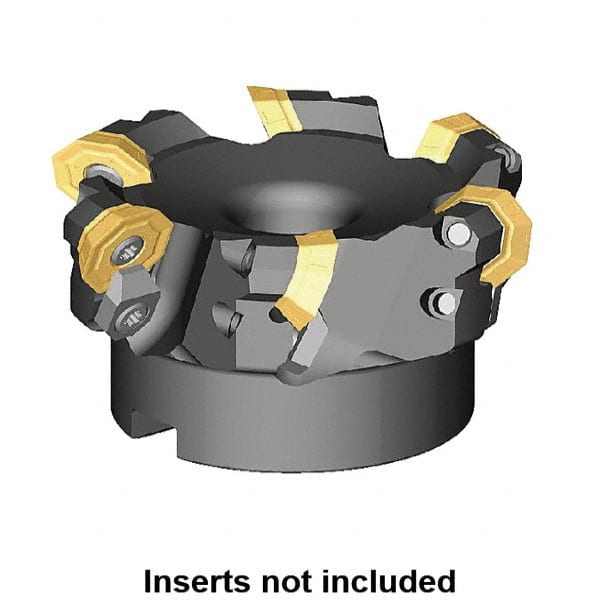 Kennametal - 110.95mm Cut Diam, 32mm Arbor Hole, 5mm Max Depth of Cut, 45° Indexable Chamfer & Angle Face Mill - 8 Inserts, OF.T 07L6... Insert, Right Hand Cut, 8 Flutes, Series KSOM - Exact Tooling