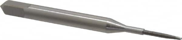 Made in USA - #00-96 UNS, Bright Finish, High Speed Steel Spiral Point Tap - Plug Chamfer, Right Hand Thread, 1-9/16" OAL - Exact Tooling