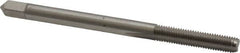 Made in USA - #6-48 UNS 3 Flute Bright Finish High Speed Steel Straight Flute Standard Hand Tap - Bottoming, Right Hand Thread, 2" OAL, 11/16" Thread Length, H2 Limit, Oversize - Exact Tooling