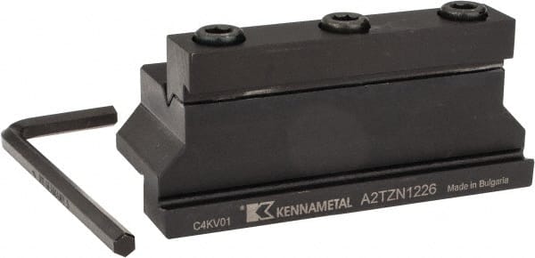 Kennametal - Tool Block Style A2TZN, 26mm Blade Height, 86mm OAL, 1.65"& OAH, Indexable Cutoff Blade Tool Block - 3/4" Shank Height, 3/4" Shank Width, Reversible, Series A2 Cut-Off - Exact Tooling
