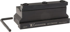Kennametal - Tool Block Style A2TZN, 32mm Blade Height, 110mm OAL, 1.97"& OAH, Indexable Cutoff Blade Tool Block - 1-1/4" Shank Height, 1-1/4" Shank Width, Reversible, Series A2 Cut-Off - Exact Tooling
