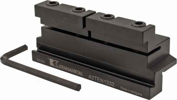 Kennametal - Tool Block Style A2TEN, 32mm Blade Height, 110mm OAL, 48mm OAH, Indexable Cutoff Blade Tool Block - 3/4" Shank Height, 3/4" Shank Width, Reversible, Series A2 Cut-Off - Exact Tooling