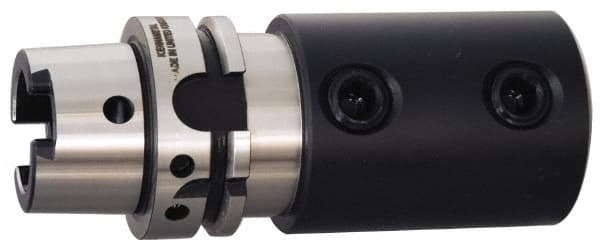 Kennametal - HSK63A Taper, 1-1/2" Inside Hole Diam, 5-1/2" Projection, Straight Shank with Flat Adapter - Through Coolant - Exact Tooling