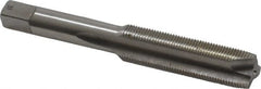 Made in USA - 1/2-28 UNEF, 3 Flute, Bright Finish, High Speed Steel Spiral Point Tap - Plug Chamfer, Right Hand Thread, 3-3/8" OAL, 1-21/32" Thread Length, 0.367" Shank Diam - Exact Tooling