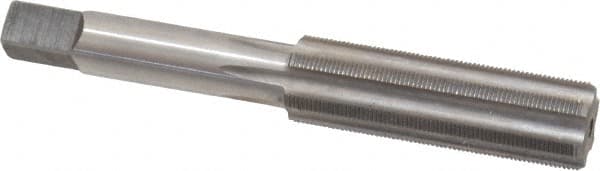 Made in USA - 1/2-40 UNS 6 Flute Bright Finish High Speed Steel Straight Flute Standard Hand Tap - Bottoming, Right Hand Thread, 3-3/8" OAL, H2 Limit, Oversize - Exact Tooling