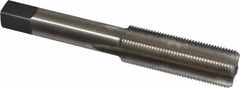 Made in USA - 9/16-24 UNEF 4 Flute Bright Finish High Speed Steel Straight Flute Standard Hand Tap - Bottoming, Right Hand Thread, 3-19/32" OAL, H3 Limit, Oversize - Exact Tooling