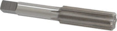 Made in USA - 9/16-32 UNS 6 Flute Bright Finish High Speed Steel Straight Flute Standard Hand Tap - Bottoming, Right Hand Thread, 3-19/32" OAL, H3 Limit, Oversize - Exact Tooling