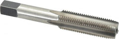 Made in USA - 5/8-16 UNS 4 Flute Bright Finish High Speed Steel Straight Flute Standard Hand Tap - Plug, Right Hand Thread, 3-13/16" OAL, H3 Limit, Oversize - Exact Tooling