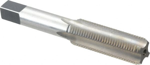 Made in USA - 5/8-16 UNS 4 Flute Bright Finish High Speed Steel Straight Flute Standard Hand Tap - Bottoming, Right Hand Thread, 3-13/16" OAL, H3 Limit, Oversize - Exact Tooling