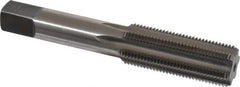 Made in USA - 11/16-18 UNEF 6 Flute Bright Finish High Speed Steel Straight Flute Standard Hand Tap - Bottoming, Right Hand Thread, 4-1/32" OAL, H3 Limit, Oversize - Exact Tooling