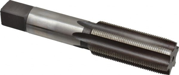 Made in USA - 15/16-20 UNEF 6 Flute Bright Finish High Speed Steel Straight Flute Standard Hand Tap - Plug, Right Hand Thread, 4-29/32" OAL, 2-7/32" Thread Length, H3 Limit, Oversize - Exact Tooling