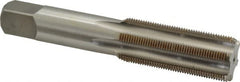Made in USA - 15/16-20 UNEF 6 Flute Bright Finish High Speed Steel Straight Flute Standard Hand Tap - Bottoming, Right Hand Thread, 4-29/32" OAL, 2-7/32" Thread Length, H3 Limit, Oversize - Exact Tooling