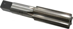 Made in USA - 1-32 UNS 6 Flute Bright Finish High Speed Steel Straight Flute Standard Hand Tap - Bottoming, Right Hand Thread, 5-1/8" OAL, H3 Limit, Oversize - Exact Tooling