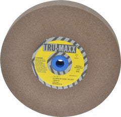 Tru-Maxx - 120 Grit Aluminum Oxide Bench & Pedestal Grinding Wheel - 7" Diam x 1" Hole x 1" Thick, 3600 Max RPM, O Hardness, Fine Grade , Vitrified Bond - Exact Tooling