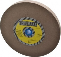 Tru-Maxx - 120 Grit Aluminum Oxide Bench & Pedestal Grinding Wheel - 10" Diam x 1-1/4" Hole x 1" Thick, 3250 Max RPM, P Hardness, Fine Grade , Vitrified Bond - Exact Tooling