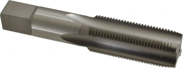 Made in USA - 1-1/16 - 12 UNS 4 Flute Bright Finish High Speed Steel Straight Flute Standard Hand Tap - Plug, Right Hand Thread, 5-1/8" OAL, 2-1/2" Thread Length, H5 Limit, Oversize - Exact Tooling