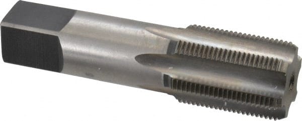 Made in USA - 1-1/16 - 16 UNS 6 Flute Bright Finish High Speed Steel Straight Flute Standard Hand Tap - Bottoming, Right Hand Thread, 4" OAL, 1-1/2" Thread Length, H4 Limit, Oversize - Exact Tooling