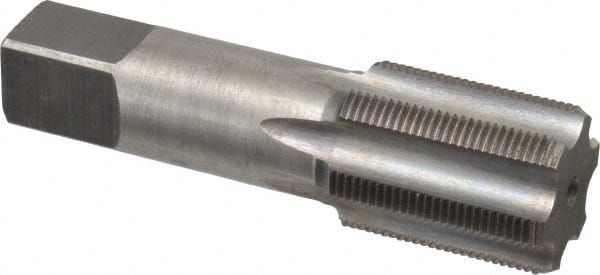 Made in USA - 1-1/8 - 18 UNEF 6 Flute Bright Finish High Speed Steel Straight Flute Standard Hand Tap - Bottoming, Right Hand Thread, 4" OAL, H4 Limit, Oversize - Exact Tooling