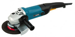 Makita - 7" Wheel Diam, 6,000 RPM, Corded Angle & Disc Grinder - 5/8-11 Spindle, 120 Volts, 15 Amps, Side Exhaust - Exact Tooling