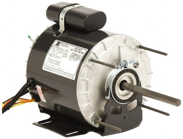 US Motors - 1/6 hp, TEAO Enclosure, Auto Thermal Protection, 1,075 RPM, 115 Volt, 60 Hz, Single Phase Permanent Split Capacitor (PSC) Motor - Size 48YZ Frame, Stud Mount, 1 Speed, Ball Bearings, 2.6 Full Load Amps, B Class Insulation, CCW Lead End - Exact Tooling